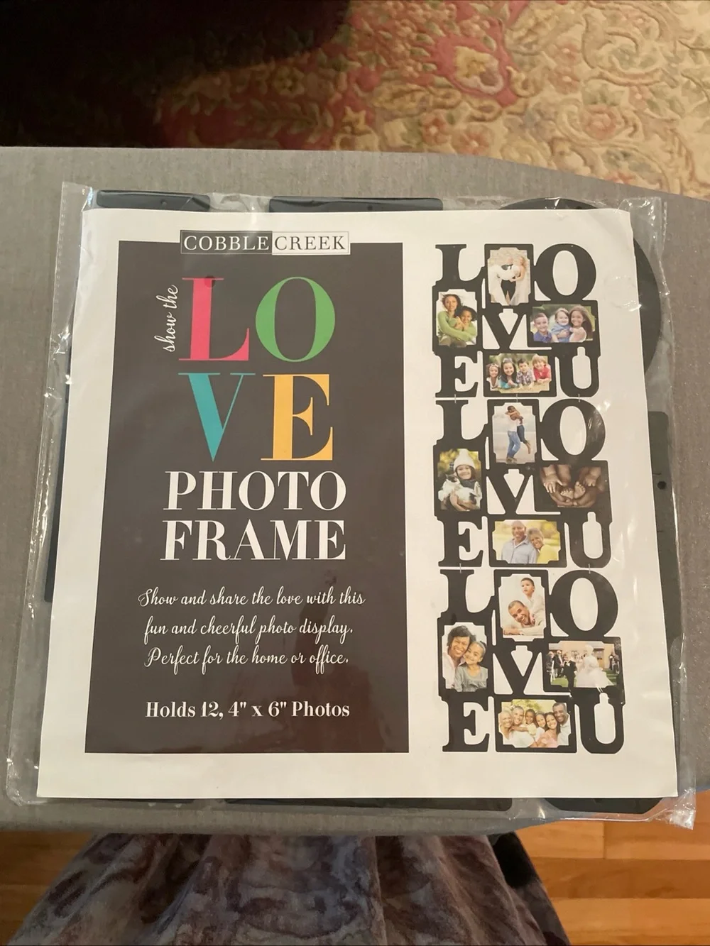 Cobble Creek “Show The Love”💕 Black Photo Frame - Holds Twelve 4” X 6” Photos